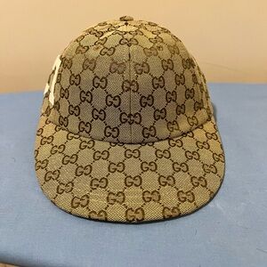 Gucci Patch 25 Baseball Cap Hat Beige Size M (57cm)